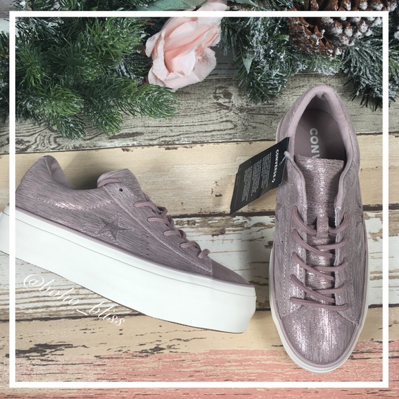 ⭐️CONVERSE | Metallic Platform Sneakers NEW - Picture 6 of 8